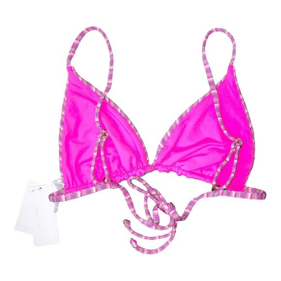 L*Space Bikini Swimsuit Brittany Top Lennox Bottom Electric Pink Stripe … - Picture 5 of 13